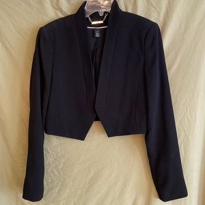 Black White House Black Market crop suit jacket
